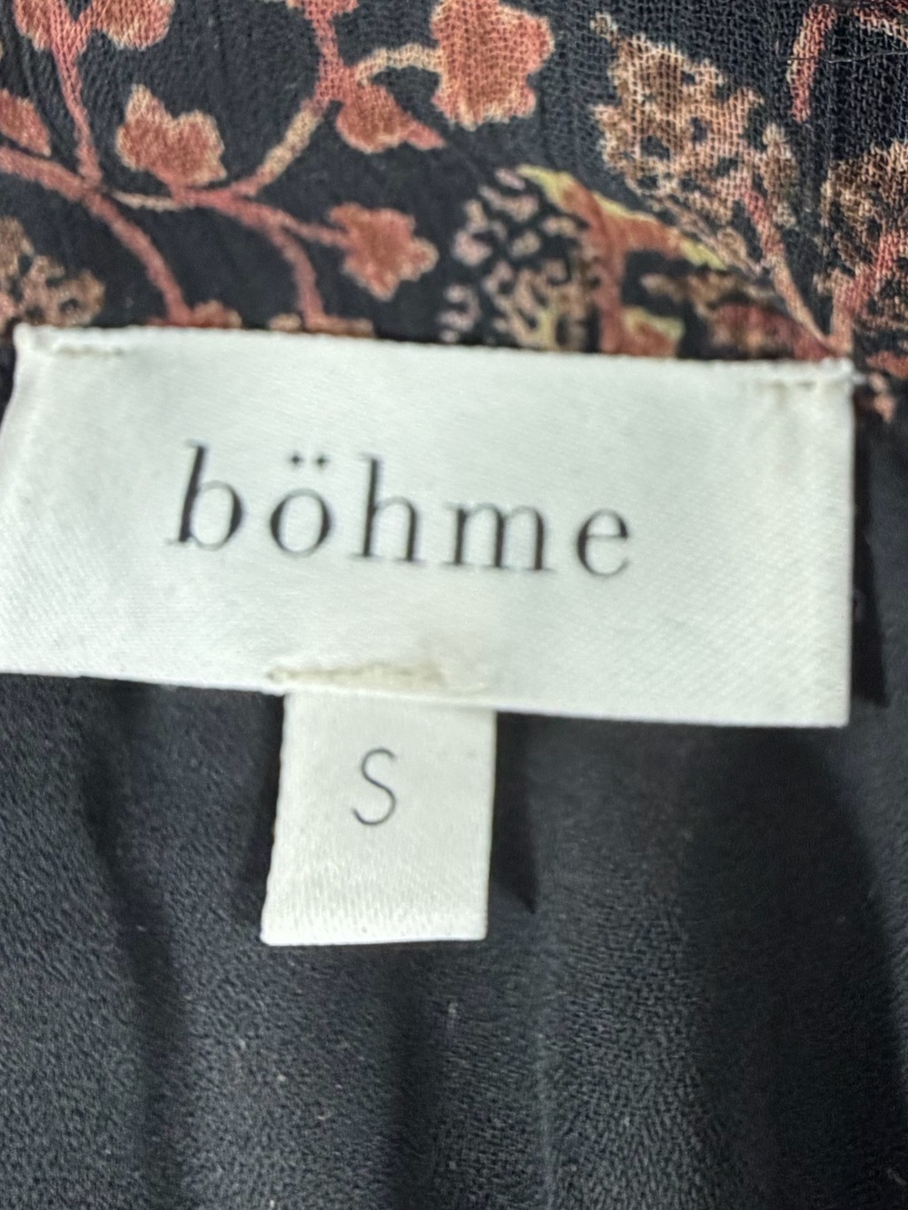Böhme Romantic Cottagecore Floral Ruffle Blouse Sheer Peasant Top S - Picture 3 of 7